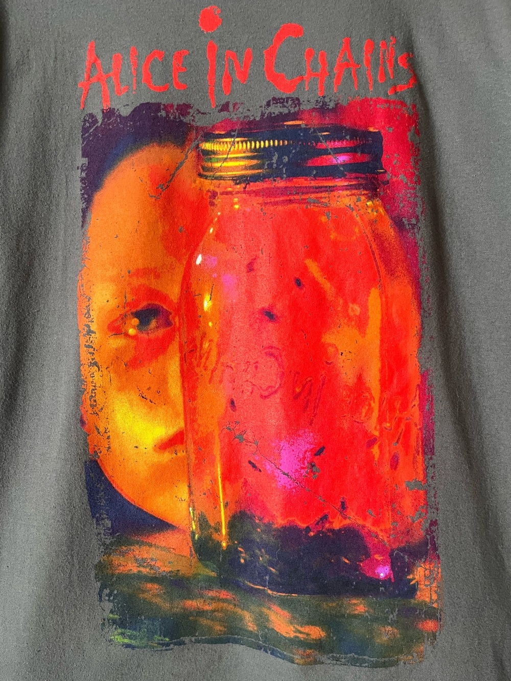 Alice In Chains Jar of Flies graphic tee in gray